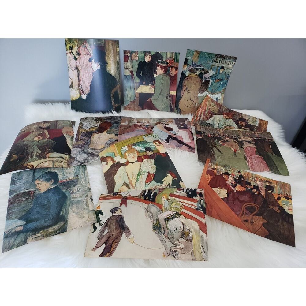 LOT 12 toulouse lautrec Vintage Art Prints moulin rouge galette‎ mother reading